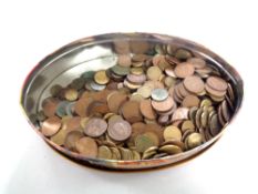 A tin of a large quantity pre decimal coinage
