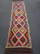 A Suzni kilim runner,