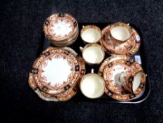 A tray of twenty-five pieces of antique Phoenix ware tea china