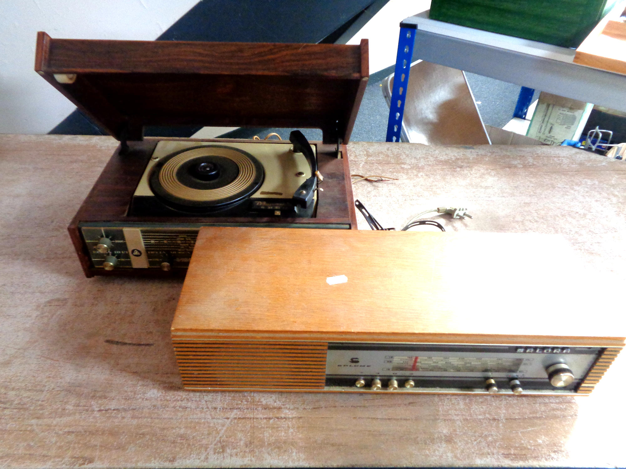 A 20th century Eltra Bella Musica 1015 Hi-Fi with Monarch turntable together with a teak case