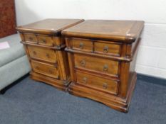 A pair of good quality Barker & Stonehouse Zocalo four drawer bedside chests