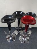 Four gas lift bar stools