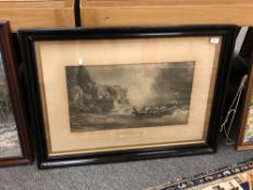 After Henry Redmore : Going to the Wreck, photogravure, 34 cm x 58 cm, framed.