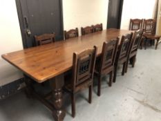 A good quality pine farmhouse table, 98.