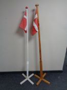 Two Danish flags on poles
