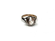 A 9ct gold solitaire dress ring, size L CONDITION REPORT: 2.