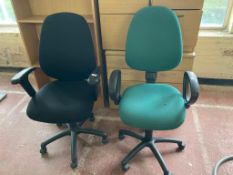 Two swivel typist's chairs (2)