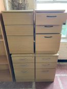 Four sets of three-drawer desk drawers (4)