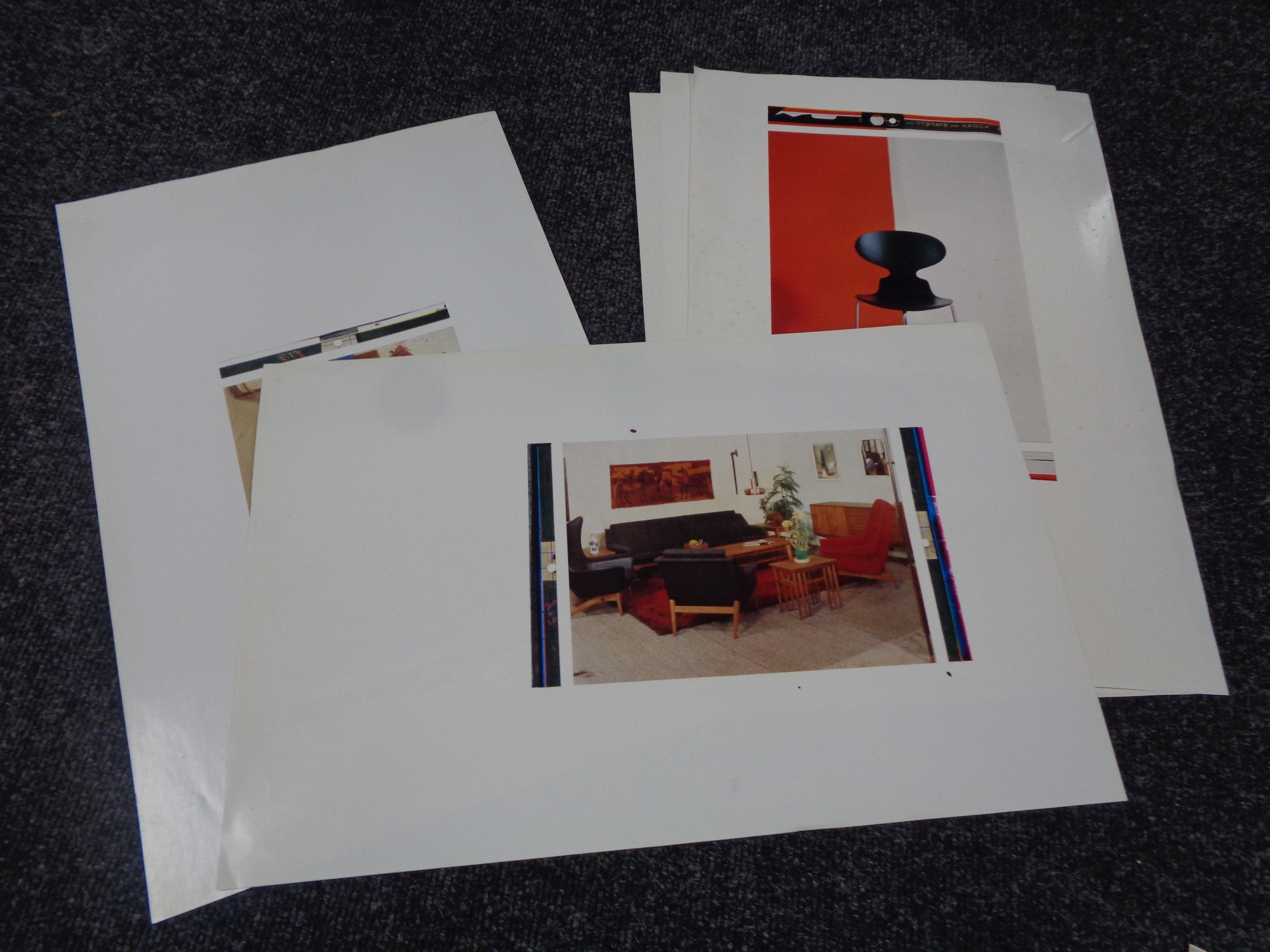 A large quantity of unframed pictures to include Alex Secher lithographic prints, paper collages, - Image 2 of 4