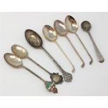A group of silver spoons,