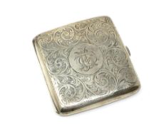 A silver cigarette case CONDITION REPORT: 79 grams