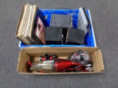 A box containing Philips Micro Hi-Fi system, cased screwdriver set,