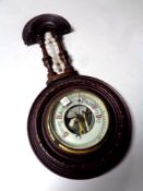 A barometer with enamel dial