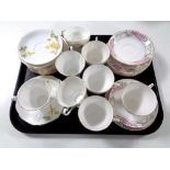 A tray of two part bone china tea services - Delphine and Bell