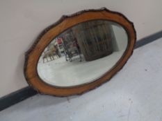 An Edwardian framed mirror