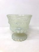 A French pressed glass bon bon dish, probably Etling,