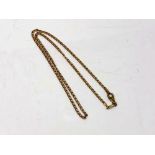 A 9ct gold necklace, length 40cm. CONDITION REPORT: 3.