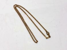 A 9ct gold necklace, length 40cm. CONDITION REPORT: 3.