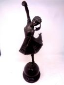 A bronze Art Deco style figure, dancer, After D. H.