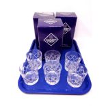 Six boxed Edinburgh Crystal whisky tumblers
