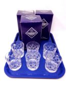 Six boxed Edinburgh Crystal whisky tumblers