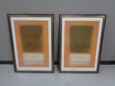 A pair of Mark Rothko prints