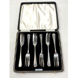 A cased set of six silver cake forks, Arthur Price & Co Ltd,