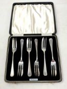 A cased set of six silver cake forks, Arthur Price & Co Ltd,