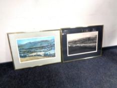 Two Francis St Claire Miller brass framed signed limited edition prints,