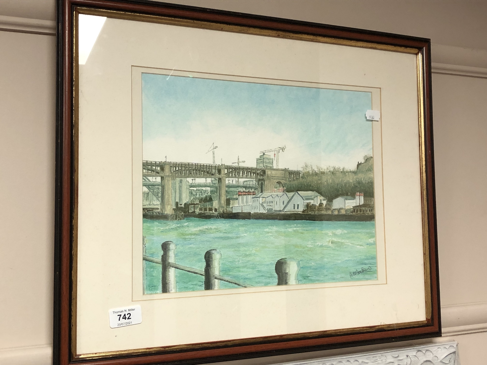 Peter Beard : High Level Bridge, Newcastle, watercolour,