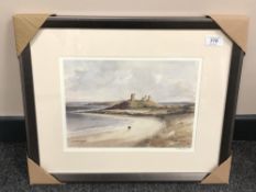 After Tom MacDonald : Dunstanburgh, reproduction in colours, signed in pencil, 21 cm by 30 cm,