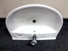 An IFO ceramic sink with mixer tap