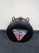 A reproduction vintage style twin handled petrol can 'Triumph'
