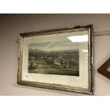A 19th century hand coloured engraving titled Aylesbury Grand Steeple Chase,