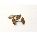 A pair of 10ct gold cuff links (a/f) CONDITION REPORT: 6.