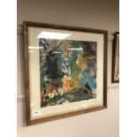 Continental school : Abstract colour print,