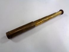 A brass pocket telescope