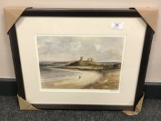 After Tom MacDonald : Dunstanburgh, reproduction in colours, signed in pencil, 21 cm by 30 cm,