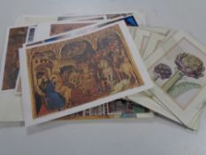 A large quantity of unframed prints to include religious scenes,