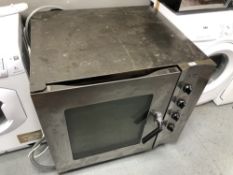 A Smeg stainless steel commercial oven, width 87 cm.