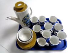 A tray containing a 23 piece J & G Meakin coffee service