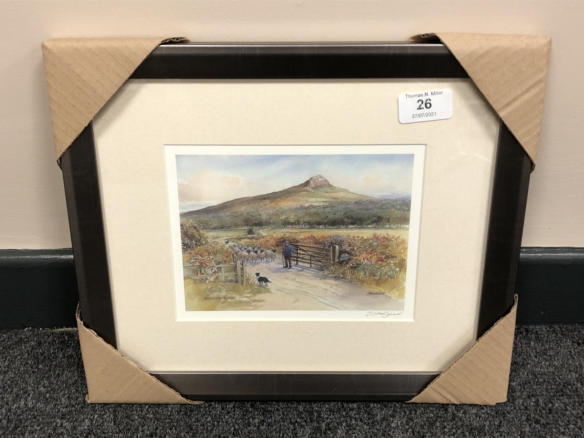 After Tom MacDonald : Roseberry Topping, reproduction in colours, signed in pencil, 13 cm by 18 cm,