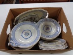 A box of 19th century Minton Orion dinner ware,