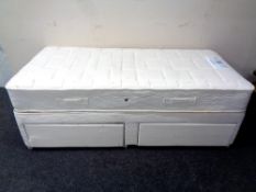 A Sealy Roulette posturepedic 3 ft storage divan and interior