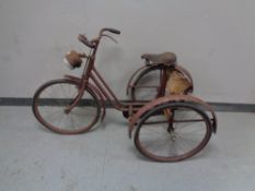 A 20th century child's tricycle by James