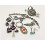 A collection of silver marcasite and other jewellery (Qty)