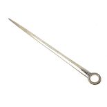 A George III silver meat skewer, maker RC,