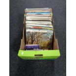 A box of vinyl LP records - world music,