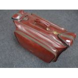 A vintage leather valise