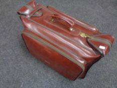 A vintage leather valise